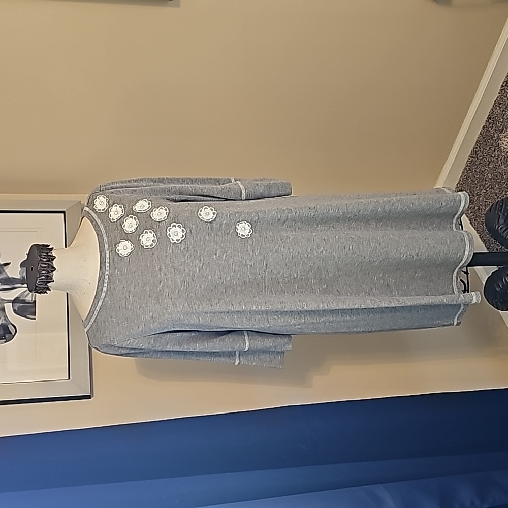 Embellished 3/4 sleeve T-shirt dress